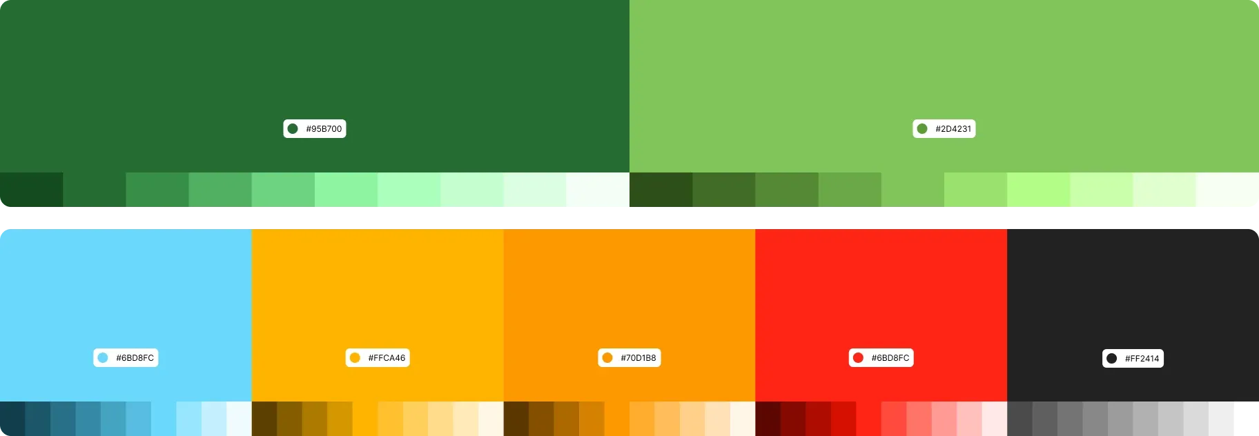 Sistema de color del proyecto ZOODOM